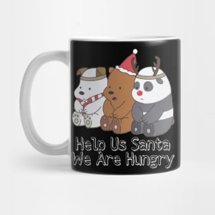 Santa Clause Cute Bear Hungry Mug